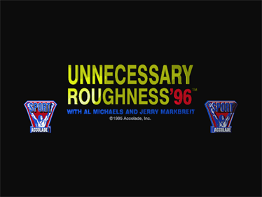 Unnecessary Roughness '96 - Screenshot - Game Title Image