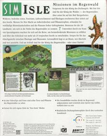 SimIsle: Missions in the Rainforest - Box - Back Image