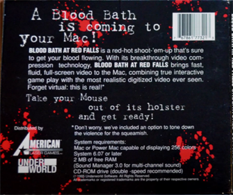 Blood Bath at Red Falls - Box - Back Image