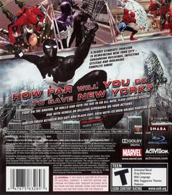Spider-Man: Web of Shadows - Box - Back Image