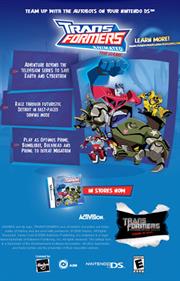 Transformers Animated: The Game - Advertisement Flyer - Front Image