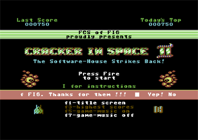 Cracker in Space II - Screenshot - Game Title Image
