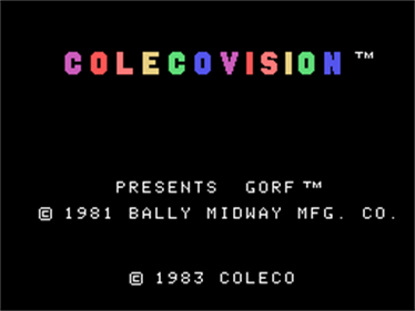 Gorf - Screenshot - Game Title Image