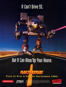 BattleTech: A Game of Armored Combat - Advertisement Flyer - Front Image