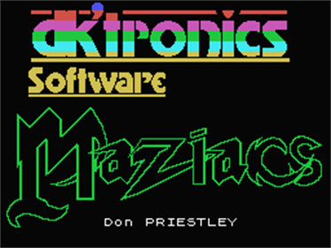 Maziacs - Screenshot - Game Title Image