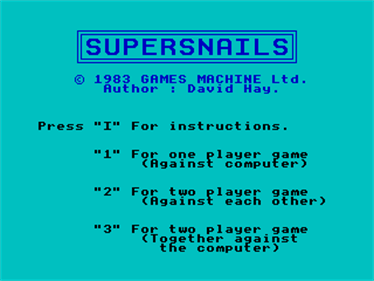 Supersnails - Screenshot - Game Select Image