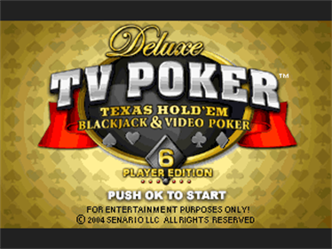 Deluxe TV Poker: Texas Hold'em, Blackjack & Video Poker - Screenshot - Game Title Image