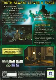 CSI: Crime Scene Investigation: Dark Motives - Box - Back Image