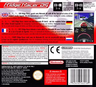 Ridge Racer DS - Box - Back Image
