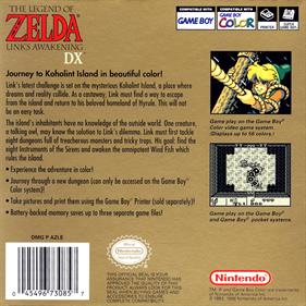 The Legend of Zelda: Link's Awakening DX - Box - Back Image