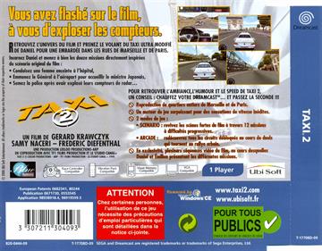 Taxi 2: Le Jeu - Box - Back Image