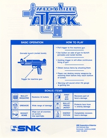 Mechanized Attack - Advertisement Flyer - Back Image