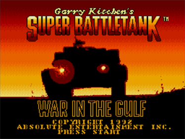 Garry Kitchen's Super Battletank: War in the Gulf - Screenshot - Game Title Image