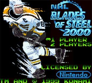 NHL Blades of Steel 2000 - Screenshot - Game Title Image
