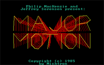 Major Motion - Screenshot - Game Title Image