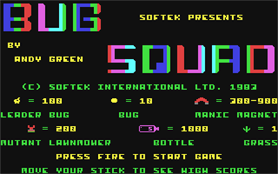 Bug Squad - Screenshot - Game Title Image