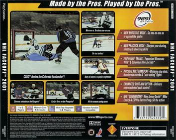 NHL FaceOff 2001 - Box - Back Image