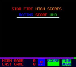 Star Fire 2 - Screenshot - High Scores Image