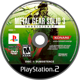 Metal Gear Solid 3: Subsistence - Disc Image