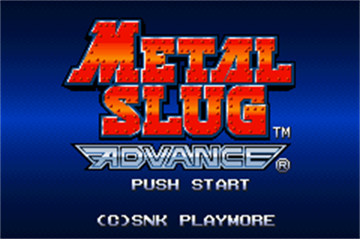 Metal Slug Advance - Screenshot - Game Title Image