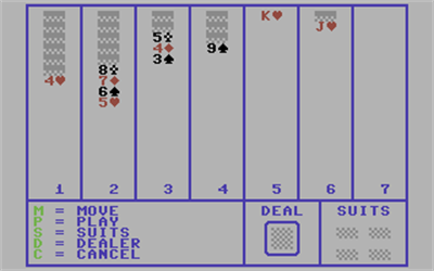 Patience (Commodore Business Machines) - Screenshot - Gameplay Image