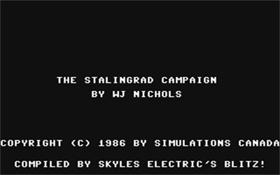 The Stalingrad Campaign - Screenshot - Game Title Image