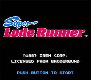 Super Lode Runner - Screenshot - Game Title Image