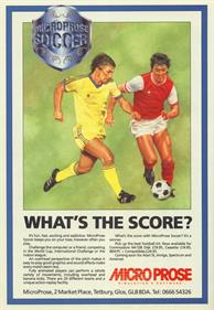 Microprose Soccer - Advertisement Flyer - Front Image