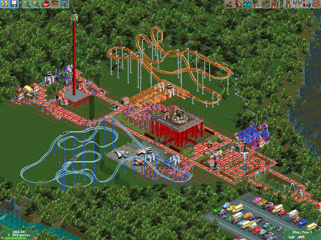 RollerCoaster Tycoon 2  (PC) [2002] Gameplay 
