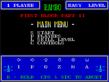 Rambo: First Blood Part II - Screenshot - Game Select Image