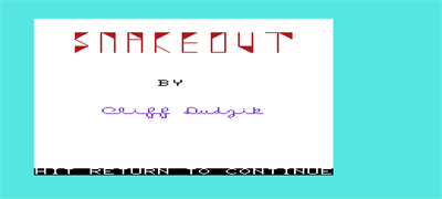 Snakeout - Screenshot - Game Title Image