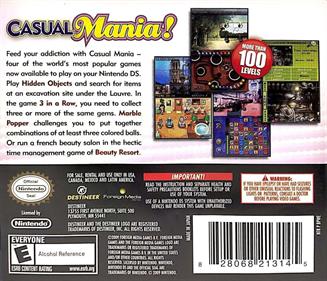 Casual Mania!: 4 Games in 1 - Box - Back Image