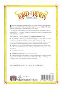 Lord of the Rings: Game One - Box - Back Image