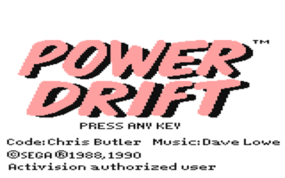 Power Drift - Screenshot - Game Title Image