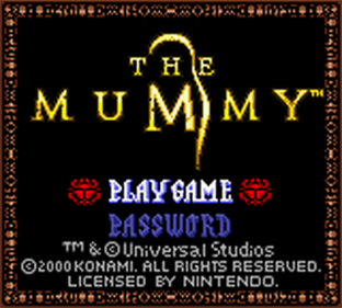 The Mummy - Screenshot - Game Title Image