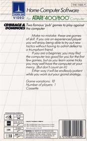 Cribbage & Dominoes - Box - Back Image
