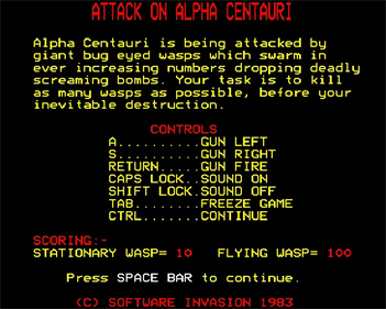 Attack on Alpha Centauri - Screenshot - Game Title Image