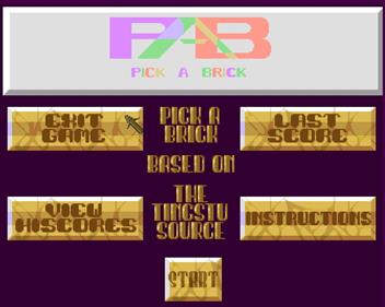 PAB: Pick a Brick - Screenshot - Game Title Image