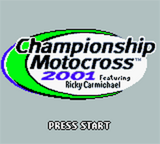 Championship Motocross 2001 Featuring Ricky Carmichael - Screenshot - Game Title Image