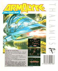 Armalyte: The Final Run - Box - Back Image