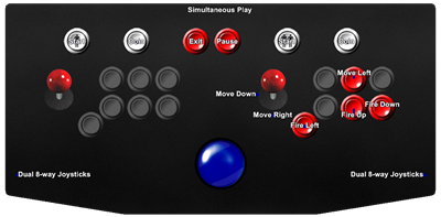 Smash T.V. - Arcade - Controls Information Image
