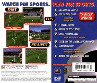 Fox Sports Soccer '99 - Box - Back Image