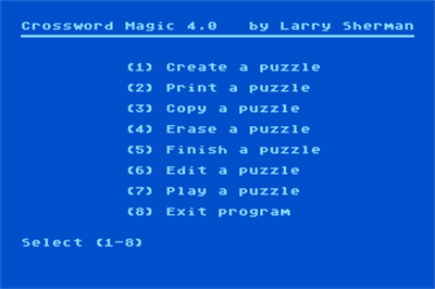 Crossword Magic - Screenshot - Game Select Image