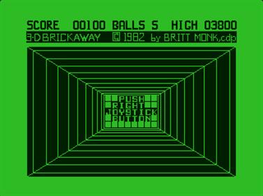 3-D Brickaway - Screenshot - Game Title Image