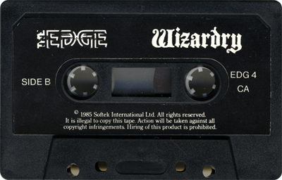 Wizardry (The Edge) - Cart - Back Image