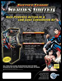 Justice League: Heroes United - Advertisement Flyer - Back Image