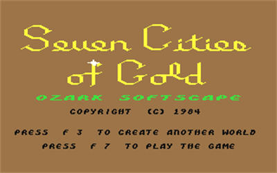 The Seven Cities of Gold - Screenshot - Game Title Image