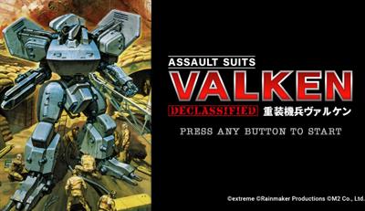 Assault Suits Valken DECLASSIFIED - Screenshot - Game Title Image