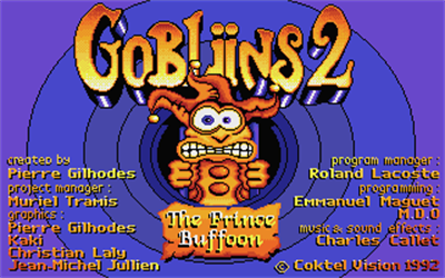 Gobliins 2: The Prince Buffoon - Screenshot - Game Title Image