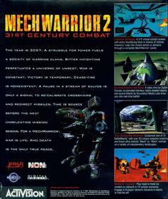 MechWarrior 2: 31st Century Combat - Box - Back Image